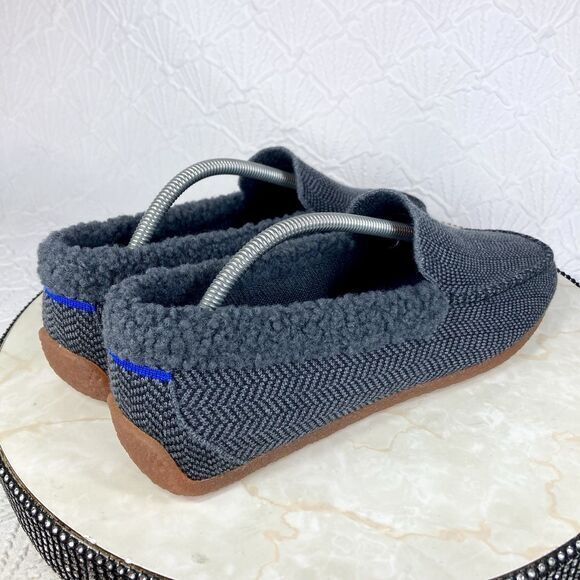 Rothy’s Shoes Mens Size 11 Gray The Merino Wool Sherpa Slipper Comfort Loafers - Picture 8 of 12